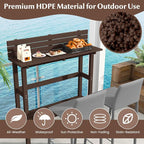 Tangkula Outdoor Bar Table, 48 Inch Patio Pub Height Table - Image 9