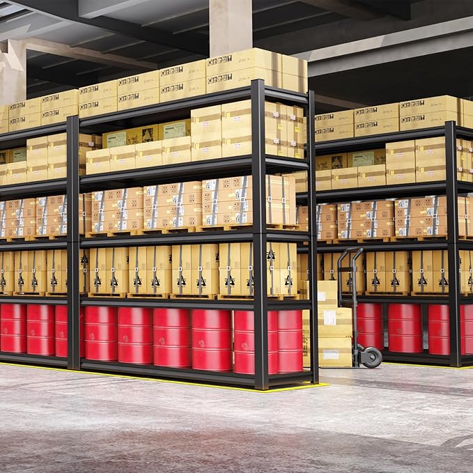 Set of 2 71"H-35"W All Metal Garage Shelving-2050LBS 5 Tier Storage Shelves - Image 2