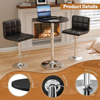 Flamaker Round Bistro Pub Table 23.6 Inch Height Adjustable 360° Swivel Bar - Image 4