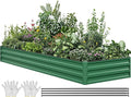 YITAHOME 144x48x12 in Galvanized Raised Garden Bed Kit, Large Metal Planter Box by YITAHOME