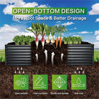 GARDMAX 8x4x2FT Galvanized Raised Garden Bed Kit, Metal Planter Boxes Outdoor - Image 3