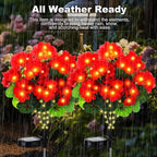 2 Pcs Solar Geraniums Lights Outdoor Waterproof - Image 4