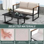 Outdoor Patio Furniture Sets of 4, Metal Patio Conversation Sets - Image 6