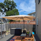 PURPLE LEAF 11' X 8' Left-right Tilting Patio Umbrella Outdoor Cantilever - Image 2