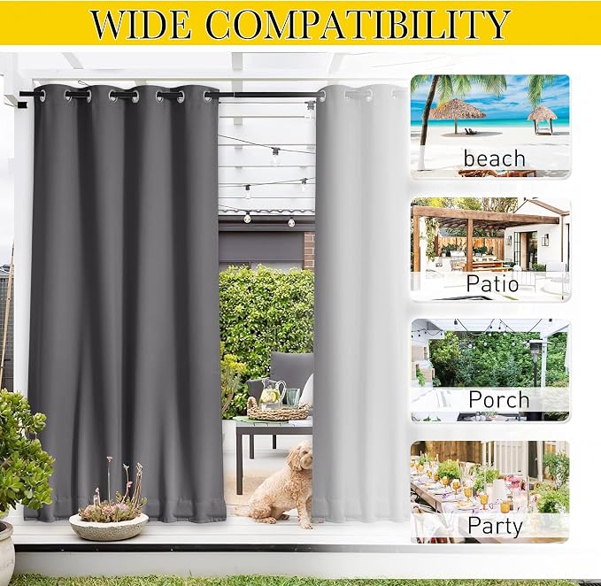 NICETOWN 2 Panels Weighted Blackout Curtains - Image 8