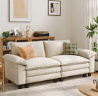 LINSY HOME 90'' Cloud Loveseat Sofa, Modular Sectional Couches Corduroy Cloud by LINSYHOME