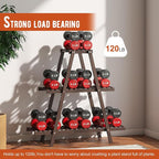 GHWIE Plant Stand Indoor Plant Shelf Outdoor bamboo Plant Rack, 3 Tiers Ladder - Image 4