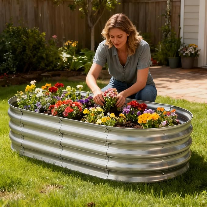 TATAANTY Galvanized Raised Garden Bed Kit, Rust-Resistant Planter Garden Boxes - Image 7