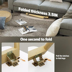 WOHOMO Folding Coffee Table 39.3'' White Coffee Tables - Image 3