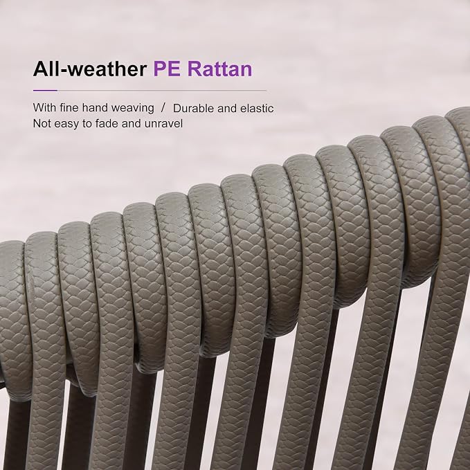 PURPLE LEAF 13 Pieces Outdoor Dining Set Patio Table and Chairs Set Aluminum - Image 7