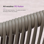 PURPLE LEAF 13 Pieces Outdoor Dining Set Patio Table and Chairs Set Aluminum - Image 7