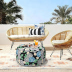 LVTXIII Outdoor Inflatable Ottoman, Fade-Resistant Round Footrest Stool D31”x - Image 2