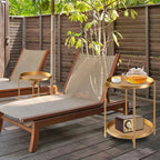 danpinera 2-Tier End Table, Outdoor Side Table, Metal Round Desk - Image 6