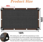 QLOFEI 18x20 FT Shade Cloth for Garden, 80% Sunblock Shade Neting Cover - Image 2