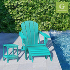 GREENVINES Adirondack-Outdoor-Side-Table | Set of 2 | 14 x 13 Inches | HDPE - Image 2