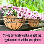 LaLaGreen Wall Hanging Planters, 6 Pack, 12 Inch Balcony Flower Baskets - Image 7