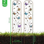 SUNNYPARK Set of 2 Butterfly Metal Garden Trellis - Image 2