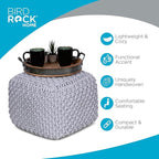 BIRDROCK HOME Square Pouf Ottoman | Cotton Braided Foot Stool - Image 4