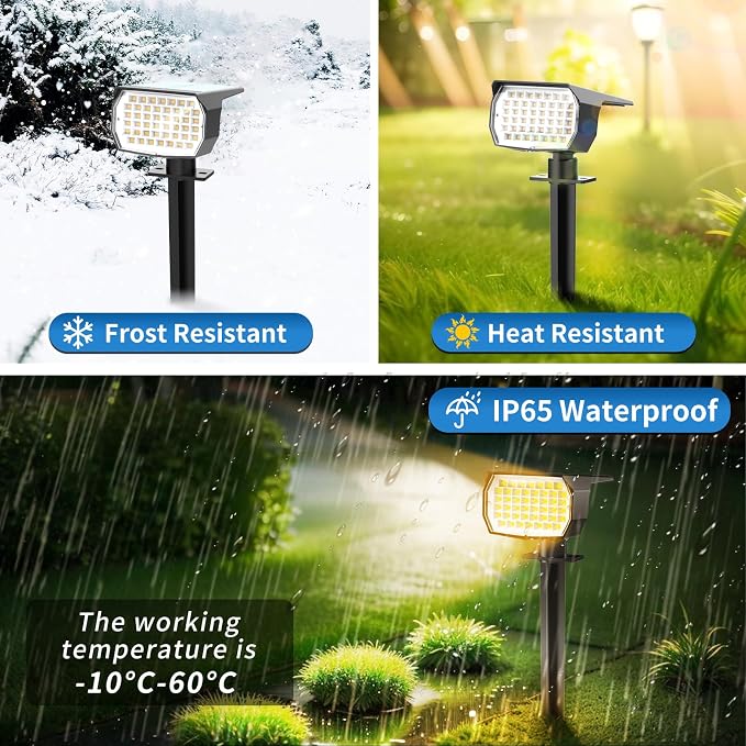 Solar Spot Lights Outdoor 6 Pack, Solar Landscape Spotlights Waterproof - Image 4