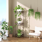 Plant Stand, Heavy Duty Metal Plant Stand Indoor Outdoor, Tall 3 Tiers Plant - Image 2