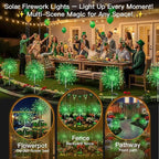 suddus St. Patrick's Day Decorations Solar Firework Lights - Image 2