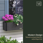 Mayne Horizon 5FT Window Box Planter – Modern Rectangular Faux Wood Grain Design - Image 8
