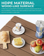 SERWALL Folding Outdoor Side Table Set of 6, Adirondack End Table - Image 4