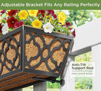 HFHOME 4 Pcs 30" Window Box Deck Railing Planter - Image 4