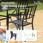 PHI VILLA 9 Pieces Outdoor Dining Set - Image 3