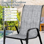 TLSUNNY 7 Pieces Patio Dining Set, Outdoor Table and Chairs W/1.69″ Umbrella - Image 8