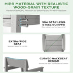 Patio Dining Sets 7 Piece HIPS Outdoor Dining Table Set - Image 5
