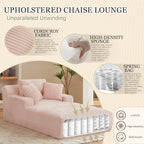 Chaise Lounge Chair Indoor, 50 Inch Oversized Corduroy Upholstered Boneless - Image 3