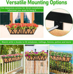 Riare 2 Pack 24 Inch Metal Railing Planter Window Box - Image 5