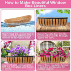 Legigo 4 Pack 24 Inch Natural Trough Coco Liner - Image 4
