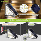 DAMINY Solar Step Light for Outside, 2 Lighting Modes, Stair Light Outdoor - Image 8