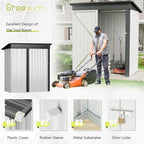 Greesum Metal Outdoor Storage Shed 5FT x 3FT, Steel Utility Tool Shed Storage - Image 6