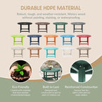 WestinTrends Malibu Low Outdoor HDPE Round Patio Coffee Table, Dark Green - Image 6