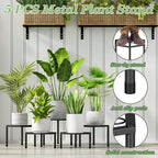 5-Pack Metal Plant Stands, Anti-Rust Iron Flower Pot Stand Plant Pot Shelf - Image 4