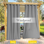 NICETOWN 2 Panels Gazebo Curtains Outdoor Waterproof & Windproof, Top and - Image 5