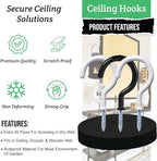 12 Pcs Ceiling Hooks for Hanging Plants, Utensils and Christmas String Lights - Image 8