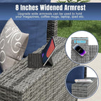 Aoxun 12 Pieces Patio Furniture Set Wicker Rattan Outdoor Sectional - Image 5