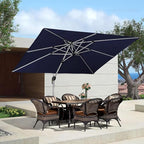 PURPLE LEAF 9' X 11' Patio Umbrella Outdoor Rectangle Umbrella Large Cantilever - Image 3