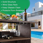ECOTOUGE Patio Wicker Bar Table, Outdoor Rattan Counter Table - Image 6