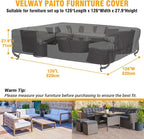 elway Patio Furniture Cover Waterproof Outdoor Sectional Sofa Set Covers - Image 2