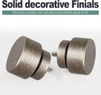 Retro Silver Curtain Rods for Windows 72 to 144 Inches Adjustable Length Heavy - Image 4