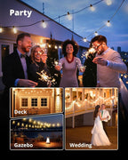 VIPAR Outdoor String Lights 60FT LED Patio Lights LED Waterproof - Image 7