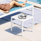 Crestlive Products Aluminum Outdoor Side Table, Pool Lounge Chair Side Table - Image 4