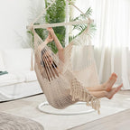 Hammock Chair，Max 330lbs, Large Hanging Chair, Soft Cotton Rope Swing Chair - Image 9