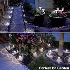 Solar Lights Outdoor Pathway Waterproof 8 Pack Cold White LED Acrylic Mushroom - Image 5