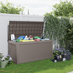 ROJIK Outdoor Storage Housing Deck Box, Waterproof Patio Furniture, Garden Tools - Image 7